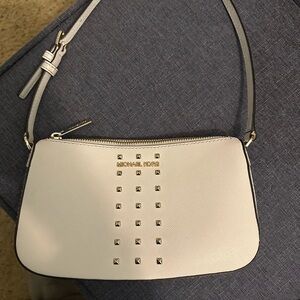 Michael Kors Cream Studded Shoulder Bag